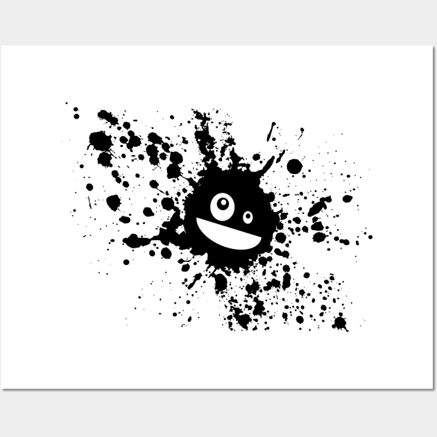 Ink Splatter Happy Face Wall Art by mynaito